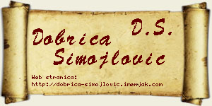 Dobrica Simojlović vizit kartica